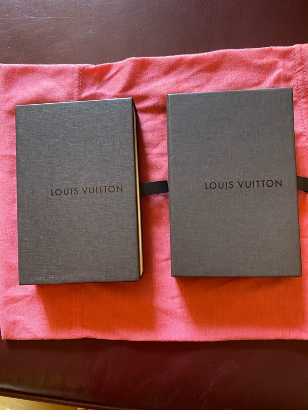 Two Louis Vuitton Dark Brown Boxes